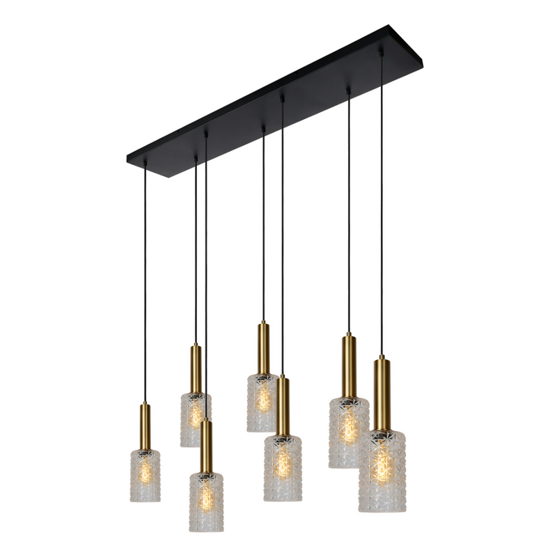 Coralie takpendel 7 - Klar/Matt gull-Takpendler-Lucide-LC45498/07/60-Lightup.no