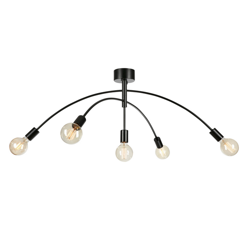 Crux taklampe 5L - Svart-Taklamper-Marksløjd-108280-Lightup.no
