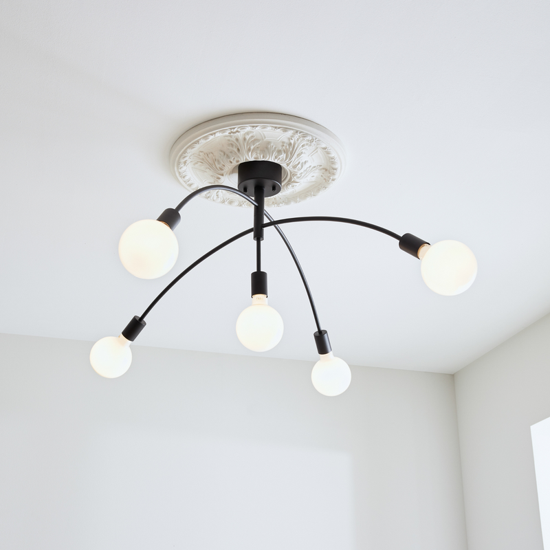 Crux taklampe 5L - Svart-Taklamper-Marksløjd-108280-Lightup.no