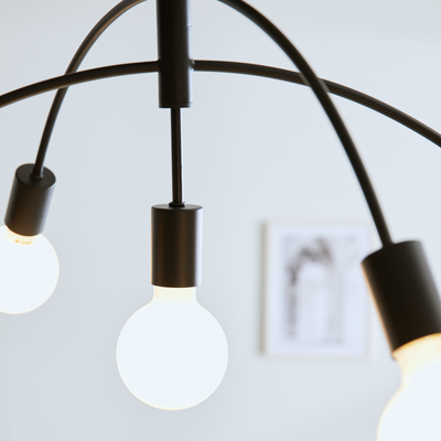Crux taklampe 5L - Svart-Taklamper-Marksløjd-108280-Lightup.no