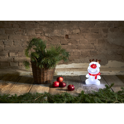 Crystalo Reinsdyr 28 cm 30 LED IP44 - Hvit-Julebelysning dekor og pynt ute-Star Trading-583-40-Lightup.no