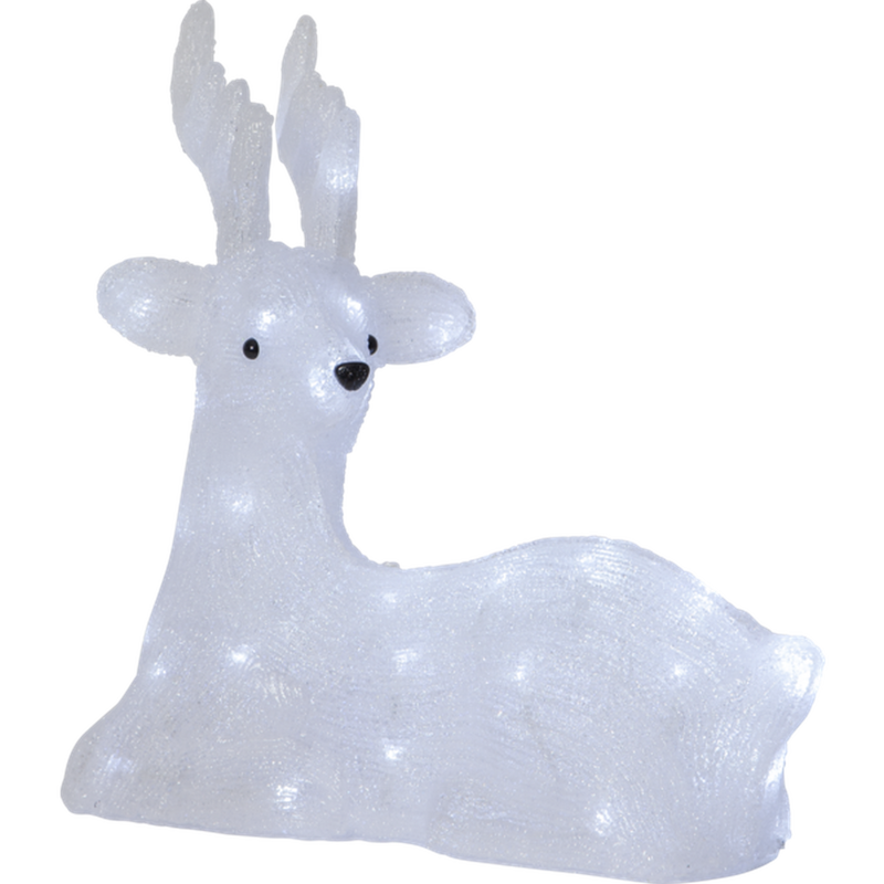 Crystalo liggende reinsdyr 43 cm utendørs IP44 60 lys-Julebelysning dekor og pynt ute-Star Trading-587-15-Lightup.no