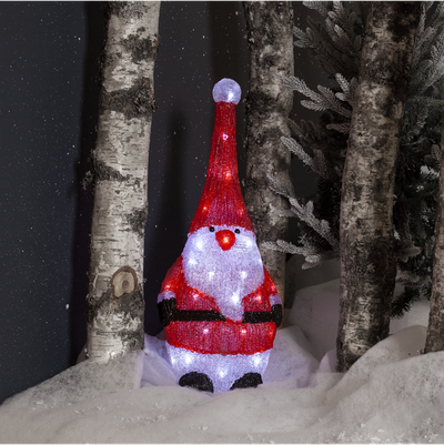 Crystalo nisse dekorasjon 59 cm utendørs IP44 40 lys-Julebelysning dekor og pynt ute-Star Trading-587-24-Lightup.no