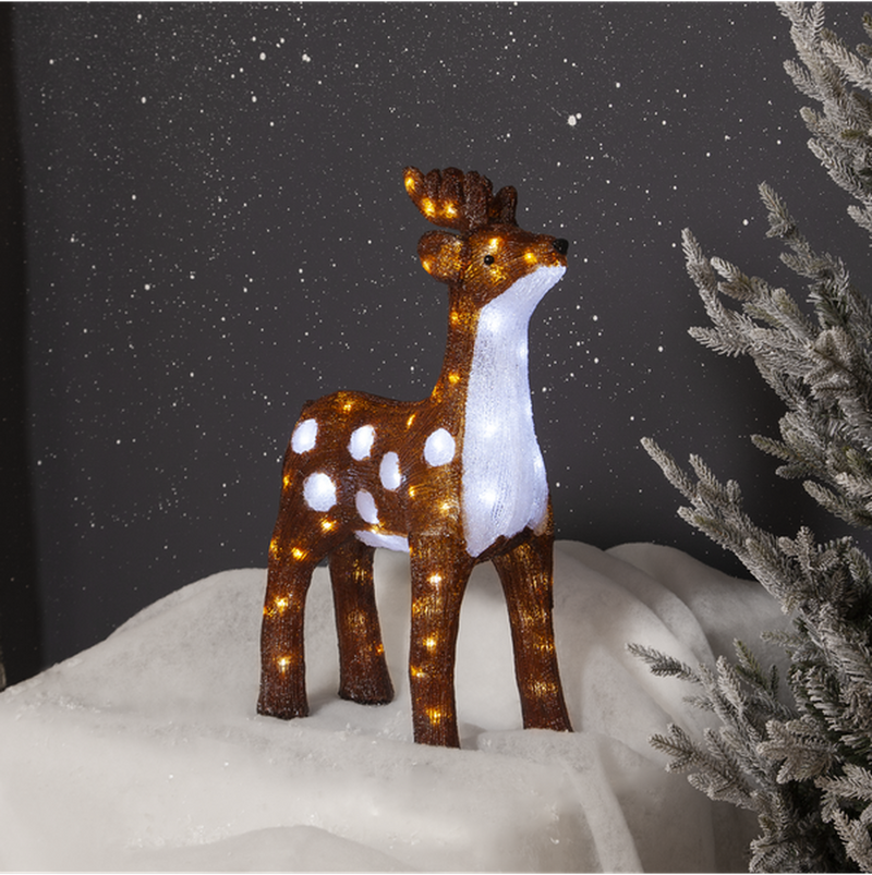 Crystalo reinsdyr 65 cm utendørs IP44 80 lys-Julebelysning dekor og pynt ute-Star Trading-587-17-Lightup.no