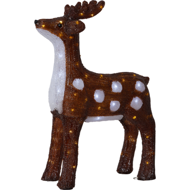 Crystalo reinsdyr 65 cm utendørs IP44 80 lys-Julebelysning dekor og pynt ute-Star Trading-587-17-Lightup.no