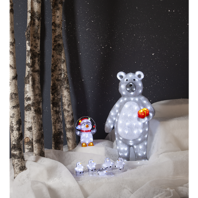 Crystalo stående bamse 89 cm utendørs IP44 150 lys-Julebelysning dekor og pynt ute-Star Trading-587-11-Lightup.no
