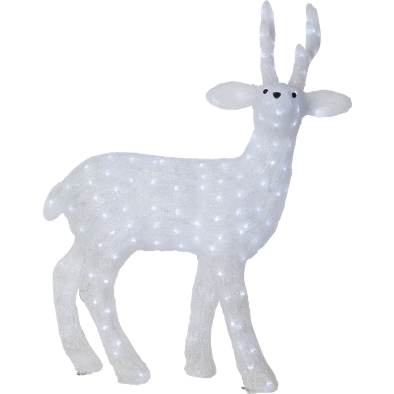 Crystalo stående reinsdyr 97 cm utendørs IP44 200 lys-Julebelysning dekor og pynt ute-Star Trading-587-14-Lightup.no