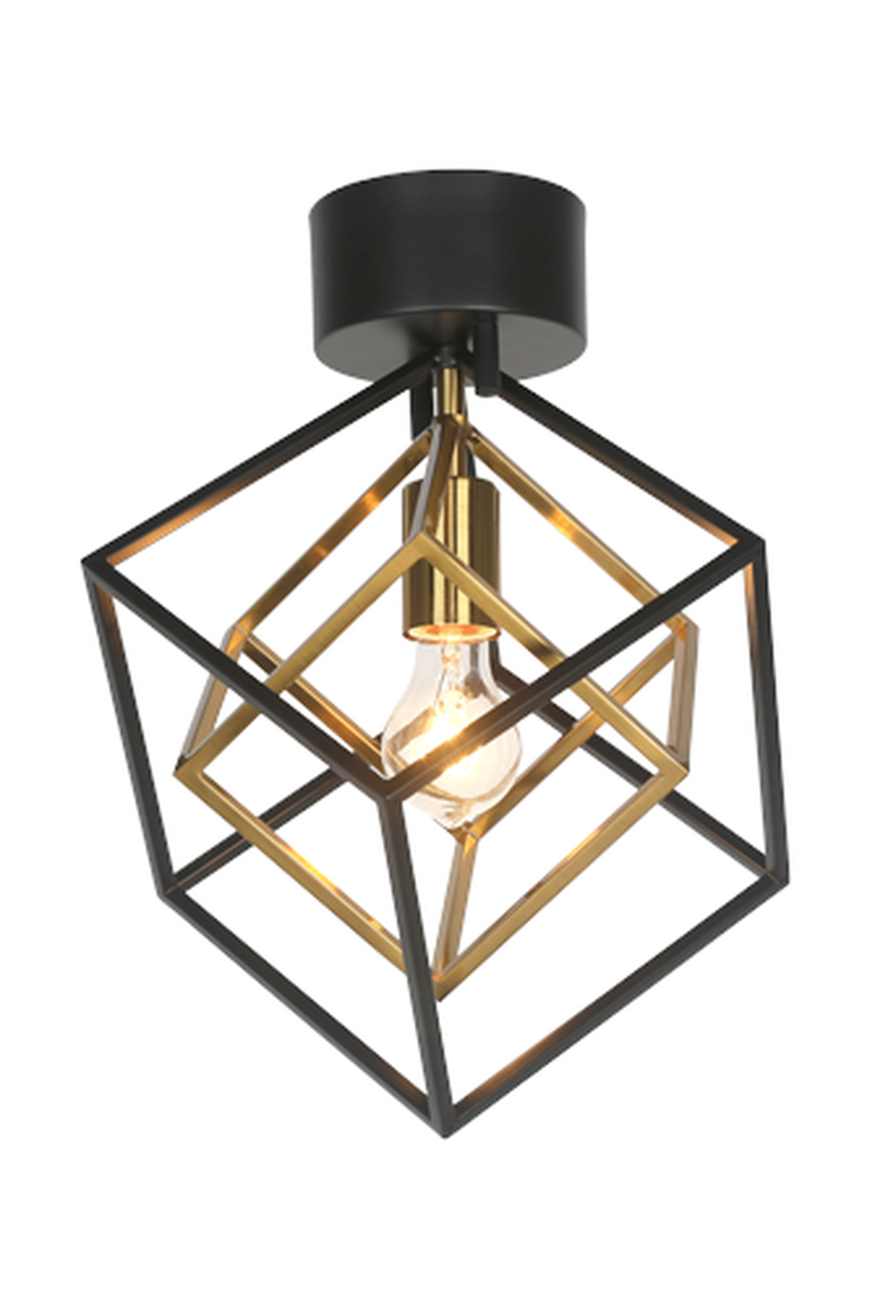 Cubes taklampe - Svart/messing-Taklamper-Aneta Lighting-16968-24-Lightup.no