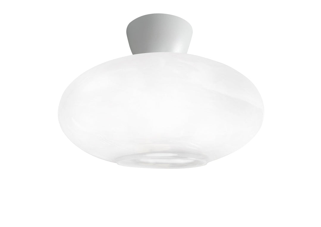 Cup 105 taklampe med glasskuppel 28 cm - Hvit/Opal hvit-Taklamper-NorDesign-362556506+272550106-Lightup.no