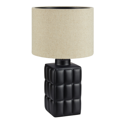 Cuscini bordlampe 42,5 cm - Svart/Beige-Bordlamper-Marksløjd-108248-Lightup.no