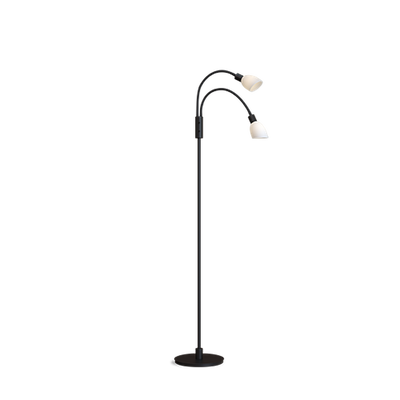 Cut dobbel gulvlampe - Svart/Hvit-Gulvlamper-Herstal-HB14067220107-Lightup.no