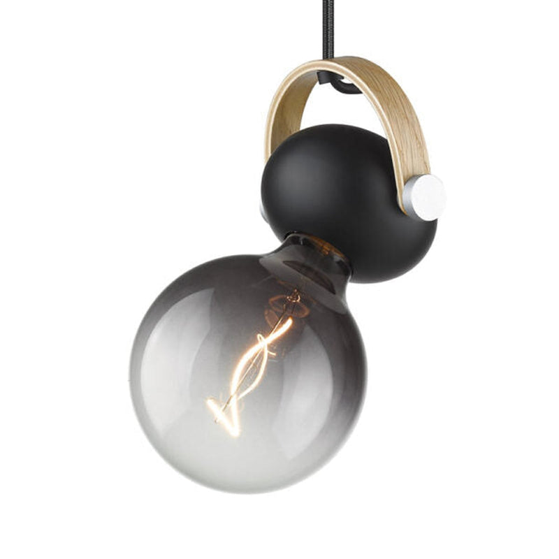 DC takpendel - Svart/Eik-Takpendler-Halo Designs-5705639734412-Lightup.no