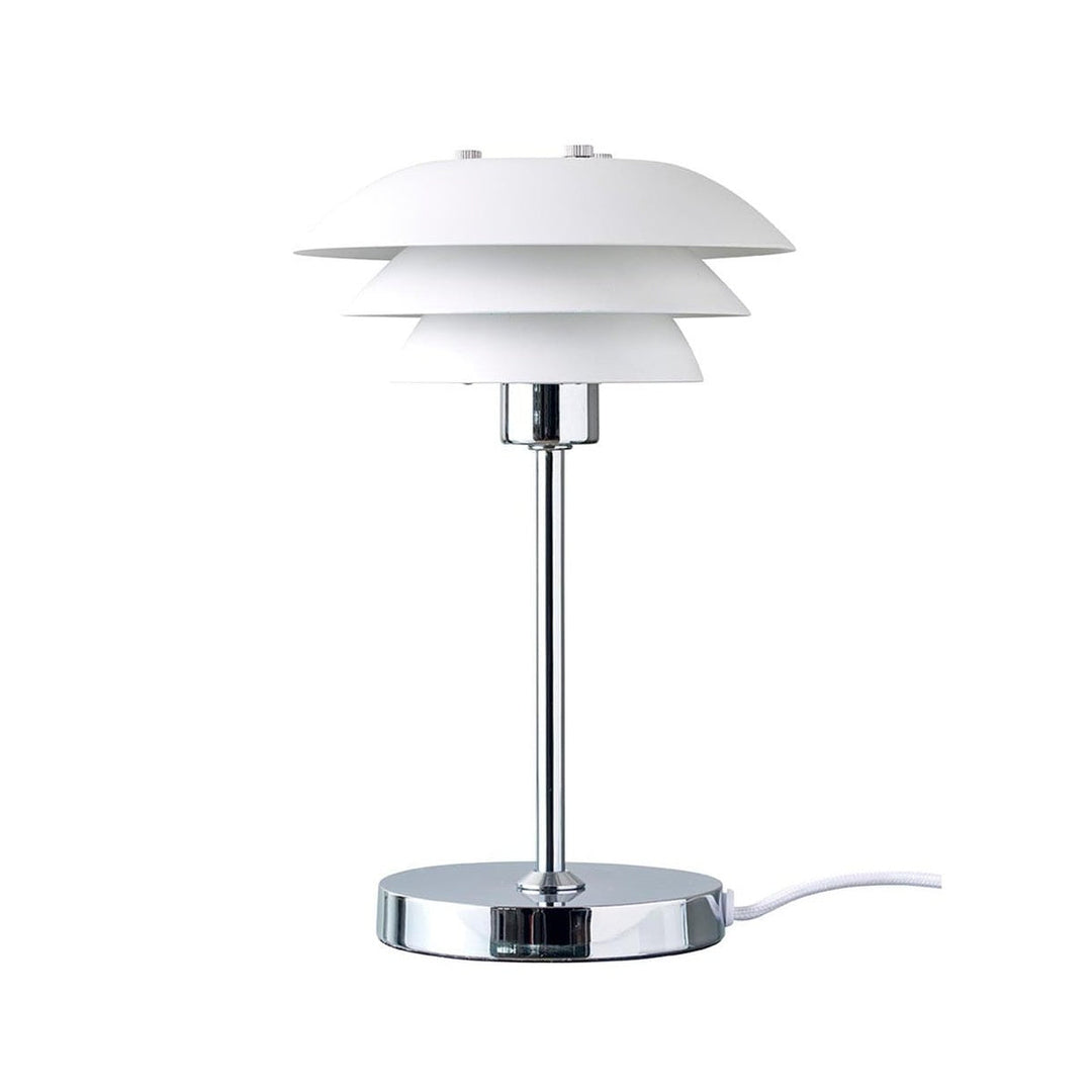 DL16 bordlampe - Krom/Hvit-Bordlamper-Dyberg Larsen-DL-7084-Lightup.no