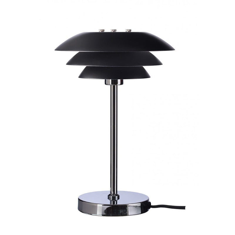 DL20 bordlampe - Krom/Svart-Bordlamper-Dyberg Larsen-DL-8080-Lightup.no