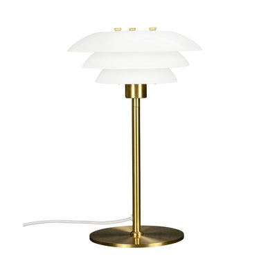 DL20 bordlampe - Messing/Opal-Bordlamper-Dyberg Larsen-DL-8211-Lightup.no