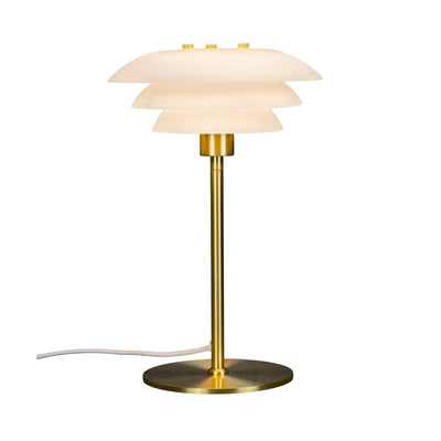 DL20 bordlampe - Messing/Opal-Bordlamper-Dyberg Larsen-DL-8211-Lightup.no
