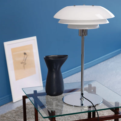 DL31 bordlampe - Krom/Opal glass-Bordlamper-Dyberg Larsen-DL-7069-Lightup.no
