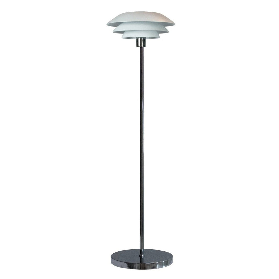 DL31 gulvlampe - Krom/Hvit-Gulvlamper-Dyberg Larsen-Krom / Hvit-DL-8074-Lightup.no