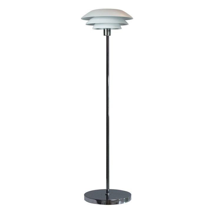 DL31 gulvlampe - Krom/Hvit-Gulvlamper-Dyberg Larsen-Krom / Hvit-DL-8074-Lightup.no