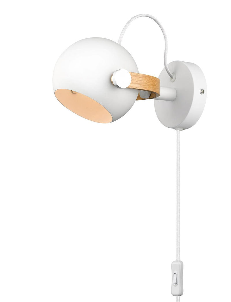 D.C vegglampe liten - Hvit-Vegglamper-Halo Designs-5705639734092-Lightup.no