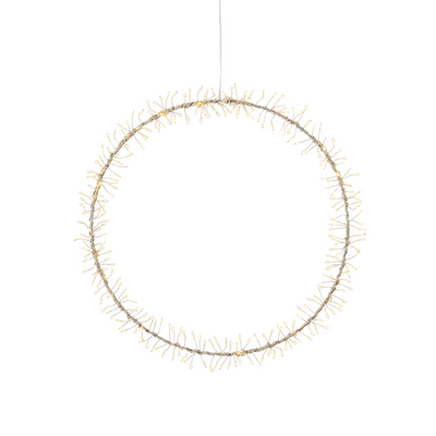 Dazzling hengende sirkel med lys 35 cm - Sølv-Julebelysning dekor og pynt-Marksløjd-705775-Lightup.no