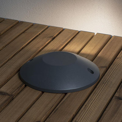 Decklight rund 1 vei utendørs IP65 5W- Antrasitt grå-Utebelysning uplight-Konstsmide-7880-370-Lightup.no