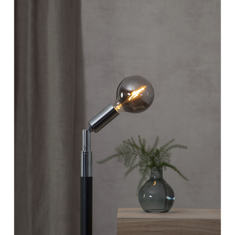 Decoration Globe smoke 80mm, dimbar E14 1,5W - Smoke-LED-pære E14 sokkel-Star Trading-355-62-Lightup.no