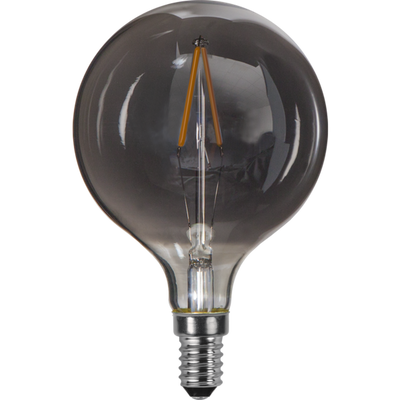 Decoration Globe smoke 80mm, dimbar E14 1,5W - Smoke-LED-pære E14 sokkel-Star Trading-355-62-Lightup.no