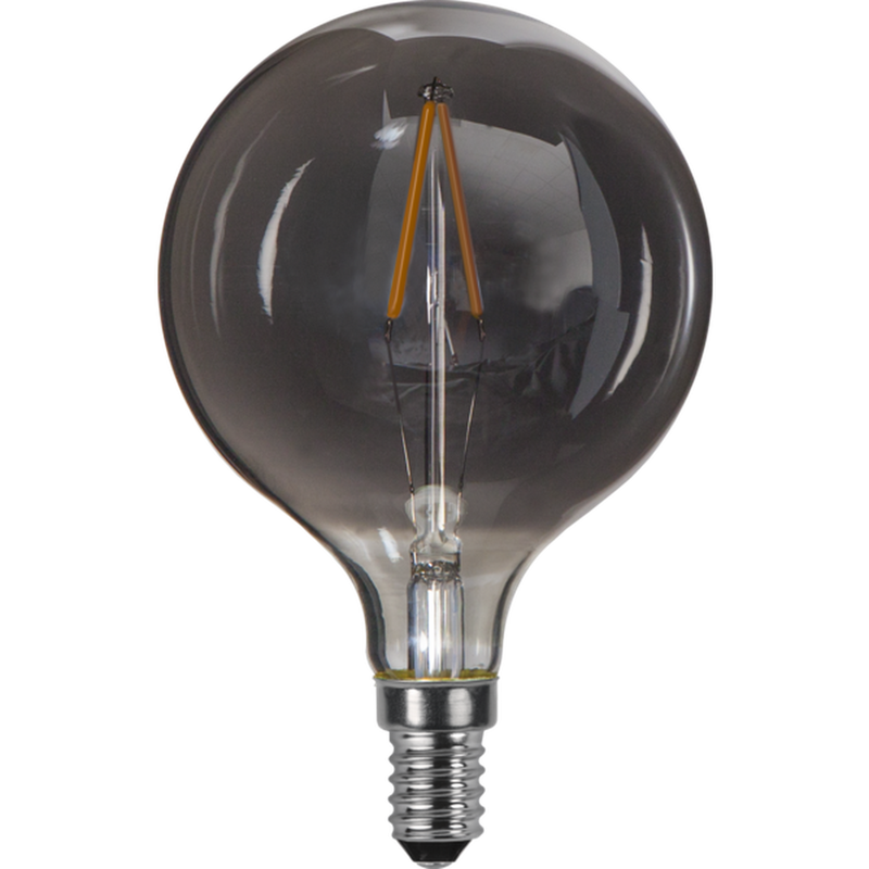Decoration Globe smoke 80mm, dimbar E14 1,5W - Smoke-LED-pære E14 sokkel-Star Trading-355-62-Lightup.no
