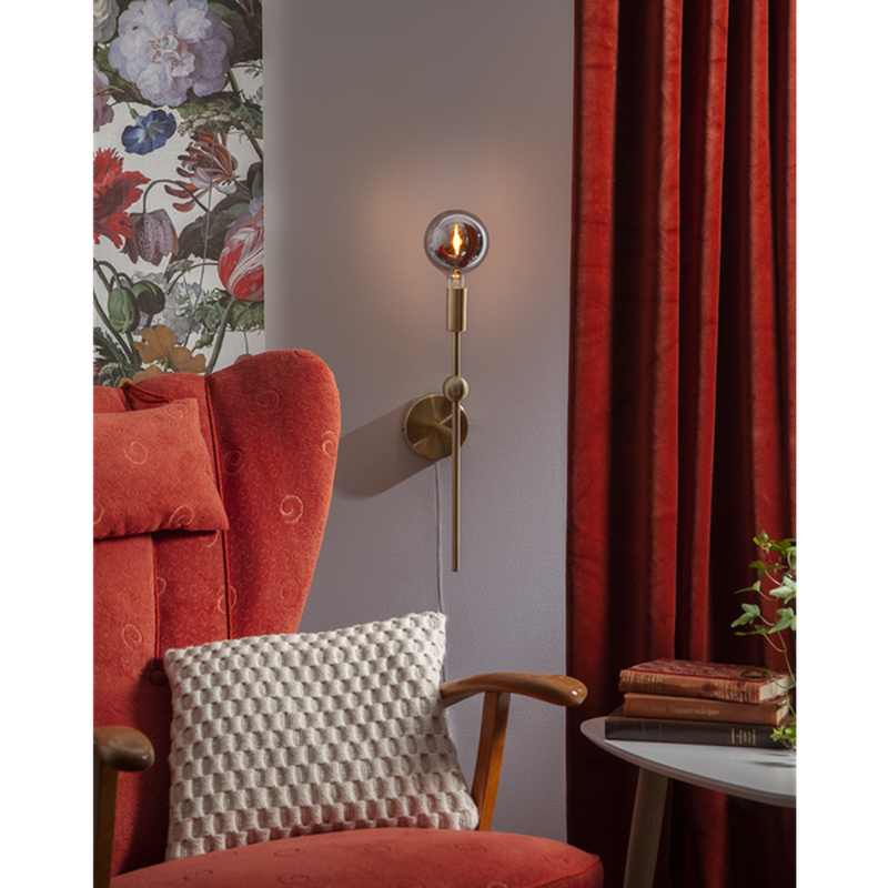 Decoration Globe smoke 80mm, dimbar E14 1,5W - Smoke-LED-pære E14 sokkel-Star Trading-355-62-Lightup.no