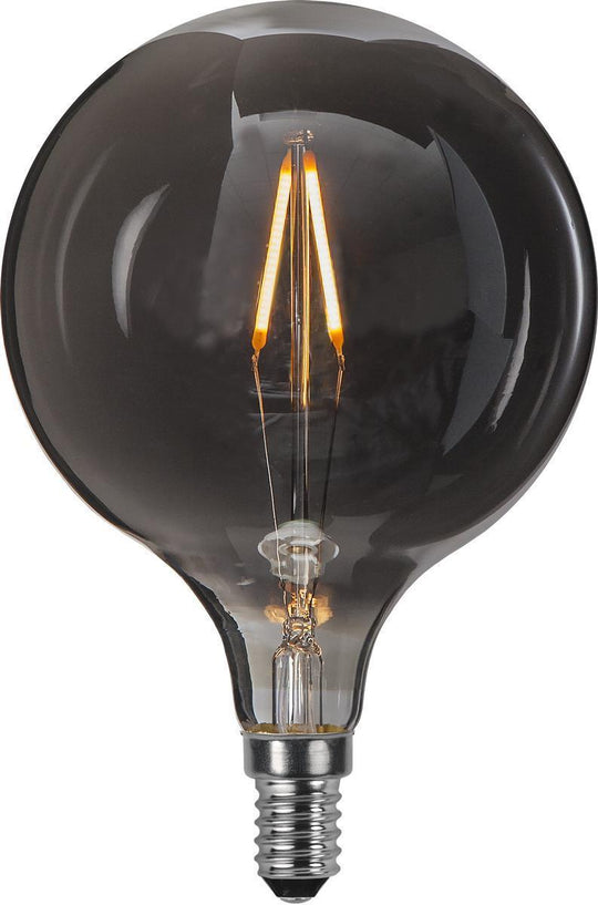 Decoration Globe smoke 95mm, dimbar E14 1,4W - Smoke-LED-pære E14 sokkel-Ms - belysning-Hvit-355-63-Lightup.no