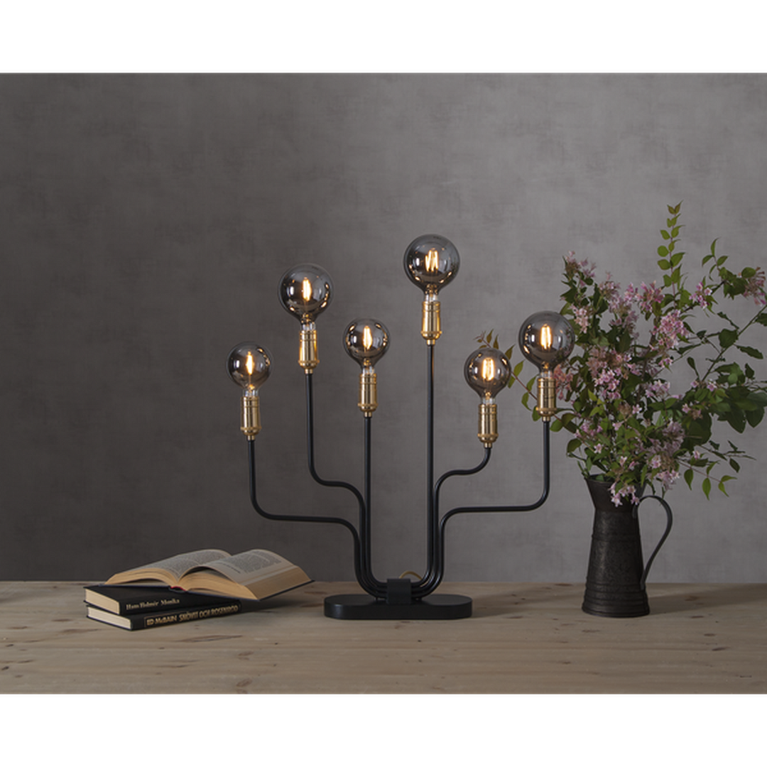 Decoration Globe smoke 95mm, dimbar E14 1,4W - Smoke-LED-pære E14 sokkel-Ms - belysning-Hvit-355-63-Lightup.no