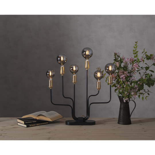 Decoration Globe smoke 95mm, dimbar E14 1,4W - Smoke-LED-pære E14 sokkel-Ms - belysning-Hvit-355-63-Lightup.no