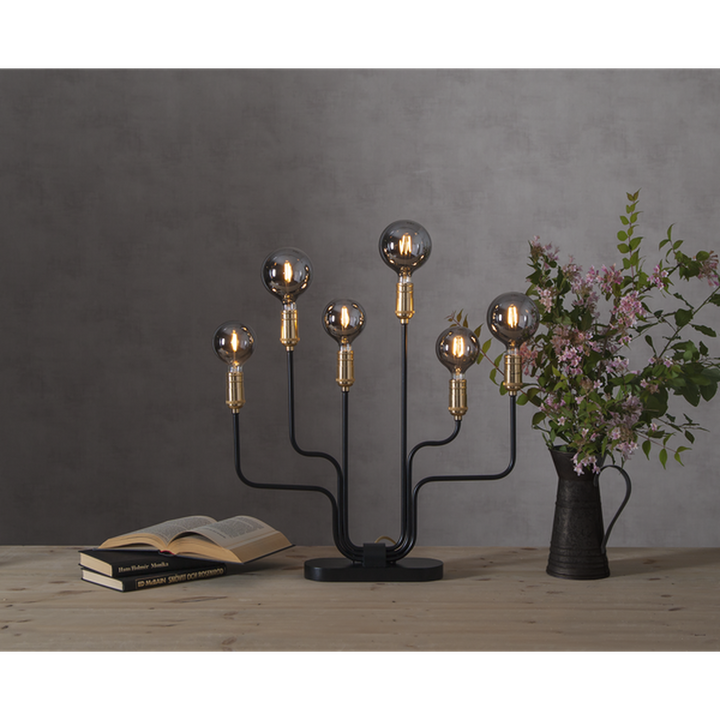 Decoration Globe smoke 95mm, dimbar E14 1,4W - Smoke-LED-pære E14 sokkel-Ms - belysning-Hvit-355-63-Lightup.no