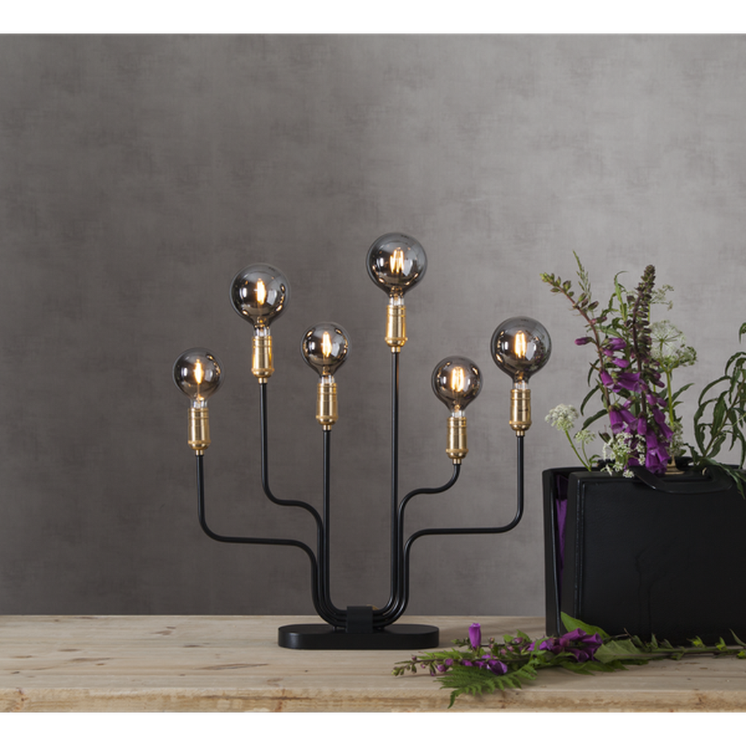 Decoration Globe smoke 95mm, dimbar E14 1,4W - Smoke-LED-pære E14 sokkel-Ms - belysning-Hvit-355-63-Lightup.no