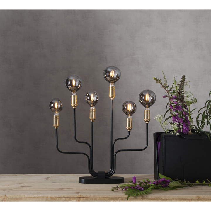 Decoration Globe smoke 95mm, dimbar E14 1,4W - Smoke-LED-pære E14 sokkel-Ms - belysning-Hvit-355-63-Lightup.no