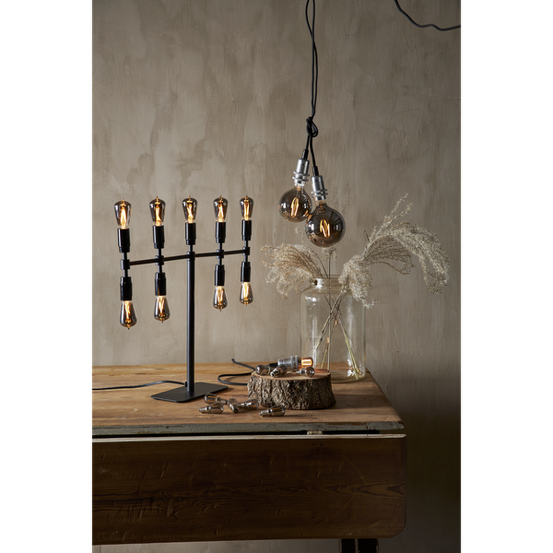 Decoration Globe smoke 95mm, dimbar E14 1,4W - Smoke-LED-pære E14 sokkel-Ms - belysning-Hvit-355-63-Lightup.no