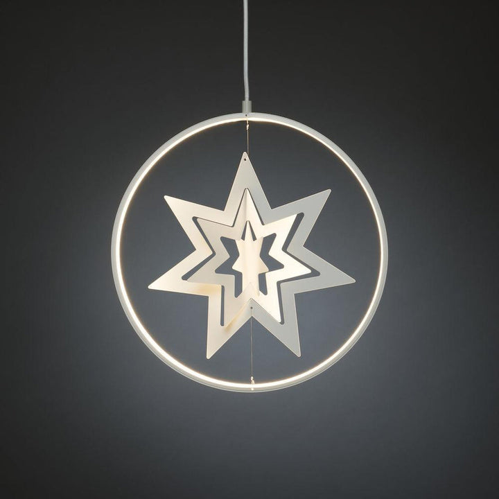 Dekorasjon med stjerne dimbar - Hvit-Julebelysning adventstjerne-Konstsmide-3547-200-Lightup.no