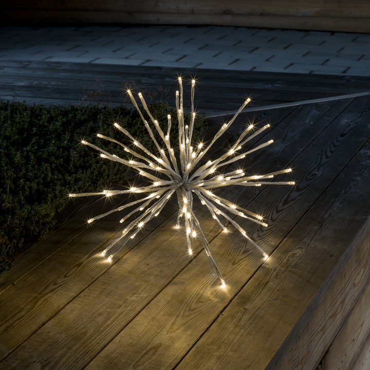Dekorasjonsball 40 cm 120 LED varmhvit - Hvit-Julebelysning dekor og pynt-Konstsmide-2896-202-Lightup.no