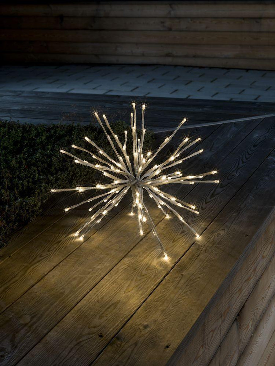 Dekorasjonsball 40 cm 120 LED varmhvit - Hvit-Julebelysning dekor og pynt-Konstsmide-2896-202-Lightup.no