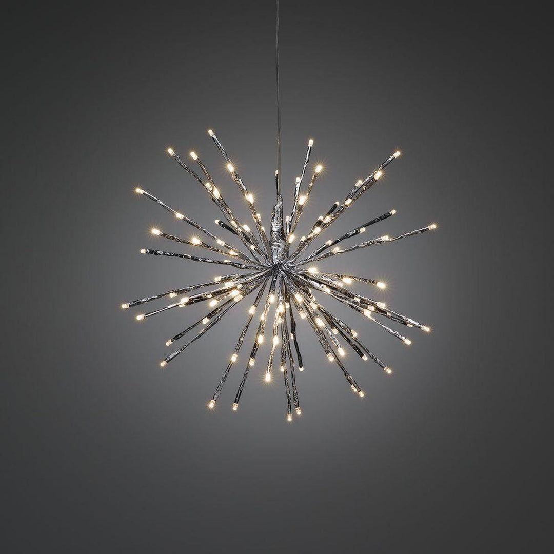 Dekorasjonsball 40 cm 120 LED varmhvit - Sølv-Julebelysning dekor og pynt-Konstsmide-2896-303-Lightup.no