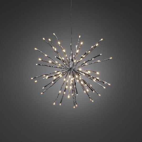 Dekorasjonsball 40 cm 120 LED varmhvit - Sølv-Julebelysning dekor og pynt-Konstsmide-2896-303-Lightup.no