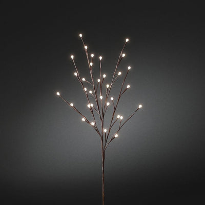 Dekorasjonskvist 100 cm med Cherry lights IP44 utendørs - Brun-Julebelysning dekor og pynt ute-Konstsmide-3369-600-Lightup.no