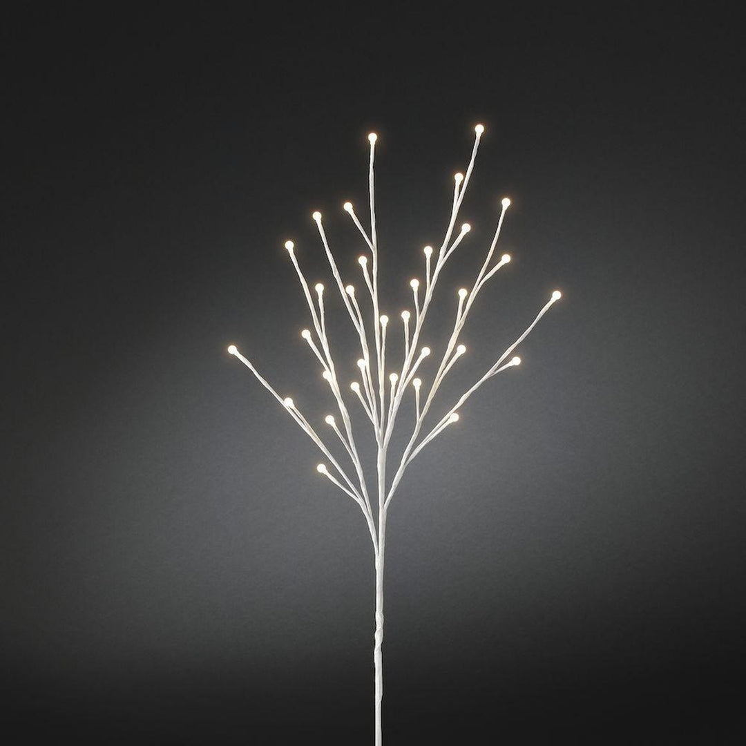 Dekorasjonskvist 100 cm med Cherry lights IP44 utendørs - Hvit-Julebelysning dekor og pynt ute-Konstsmide-3369-100-Lightup.no