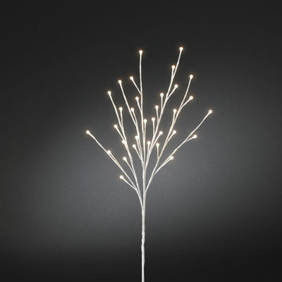 Dekorasjonskvist 100 cm med Cherry lights IP44 utendørs - Hvit-Julebelysning dekor og pynt ute-Konstsmide-3369-100-Lightup.no