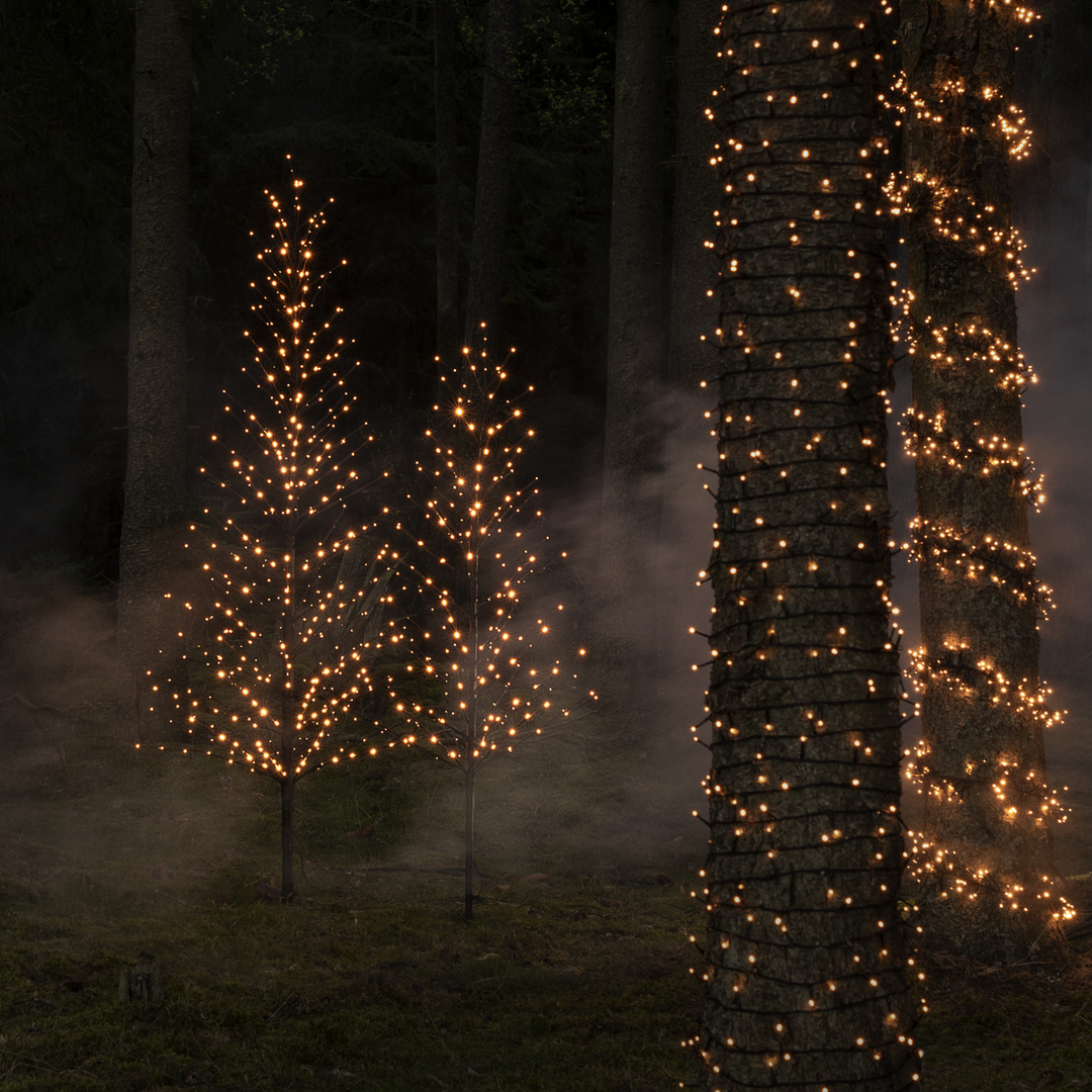 Dekorasjonstre 210 cm med 504 LED amber farget IP44 utendørs-Julebelysning dekor og pynt ute-Konstsmide-Svart-3387-700-Lightup.no