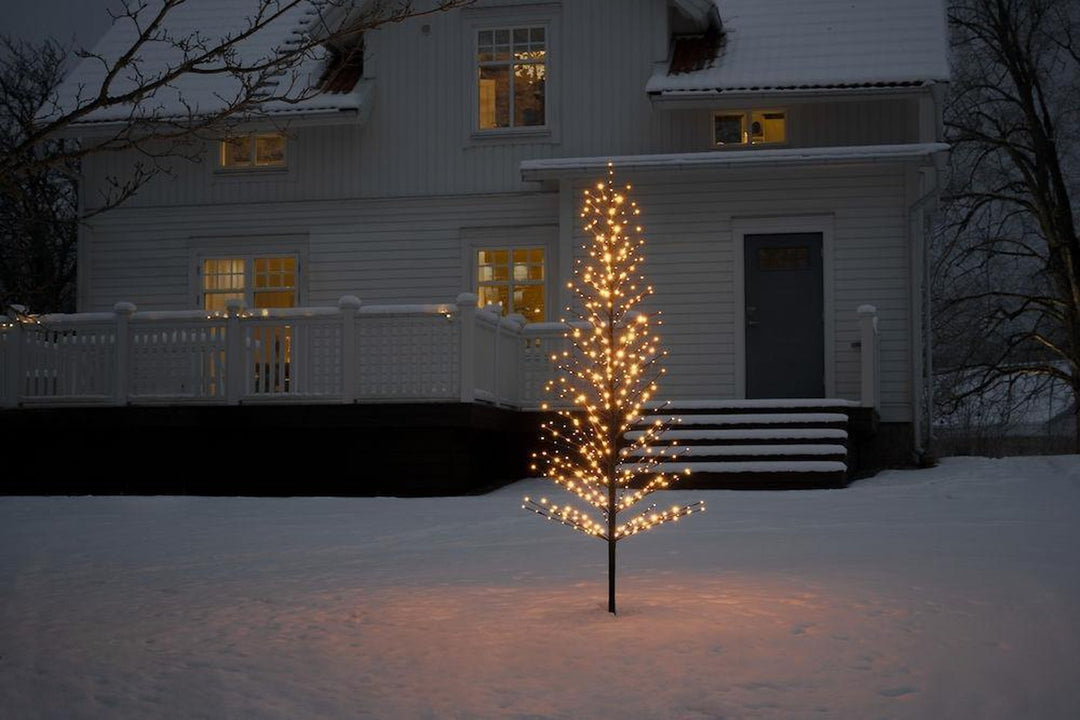 Dekorasjonstre 210 cm med 504 LED amber farget IP44 utendørs-Julebelysning dekor og pynt ute-Konstsmide-Svart-3387-700-Lightup.no