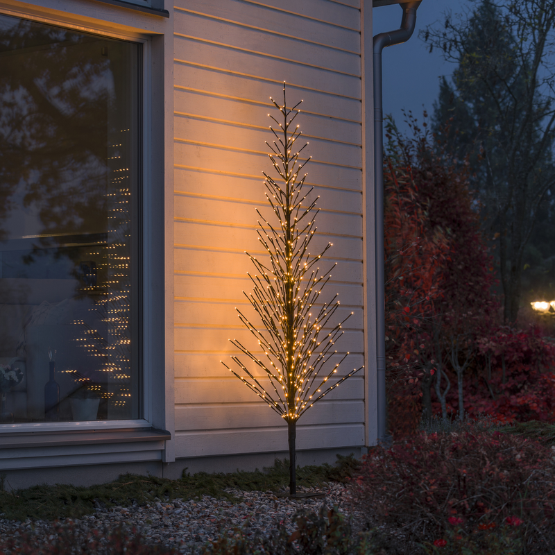 Dekorasjonstre 210 cm med 504 LED amber farget IP44 utendørs - Svart-Julebelysning dekor og pynt ute-Konstsmide-3387-700-Lightup.no