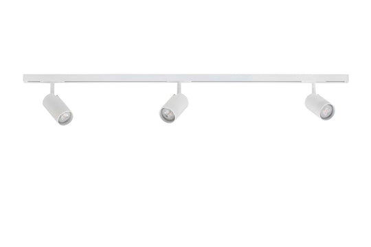 Designline Tube komplett 1 meter spotskinne med 3 spotter GU10 - Hvit-Spotskinner 230V-Antidark-Hvit-2-311-01-1+3-311-00-1+3-311-10-1+4-311-01-1+3-Lightup.no