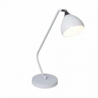 Devin bordlampe - Hvit/Krom-Bordlamper-Ms - belysning-270090-Lightup.no